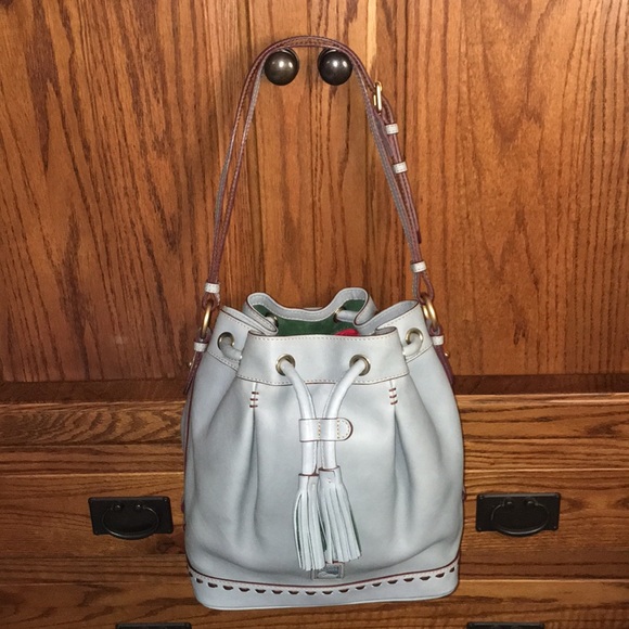 Dooney & Bourke Florentine Drawstring Bag in Pale Blue - Picture 14 of 14